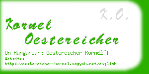 kornel oestereicher business card